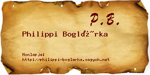 Philippi Boglárka névjegykártya
